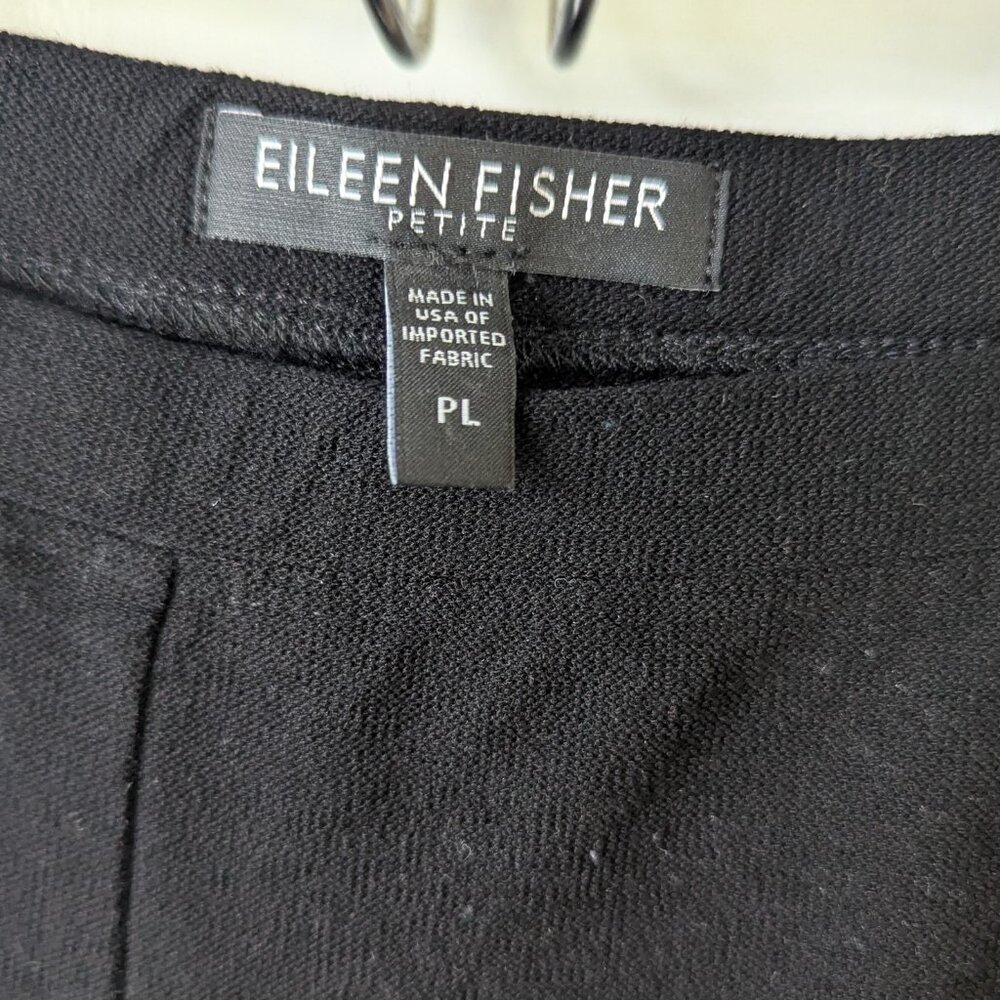 Eileen Fisher Black Wide Leg Pants Size Large Petite - Picture 3 of 6